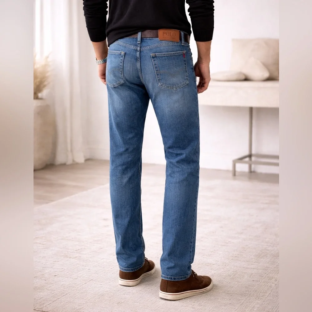 Polo Ralph Lauren 44T/36 Men’s Y2K Dark Wash Straight Leg Jeans RL Logo
